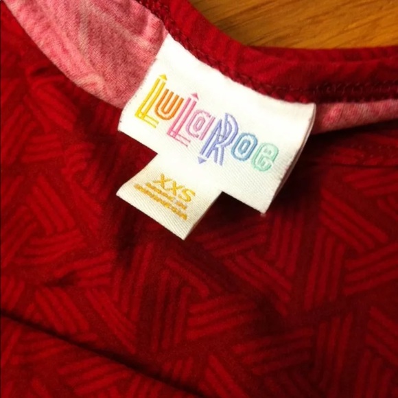 LuLaRoe IRMA Dark Red XXS - Picture 2 of 2